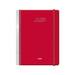 AGENDA 2026 DENVER ESPIRAL DÍA PÁGINA 15 X 21 CM. COLOR ROJO DOHE 12719 - 26