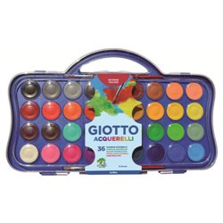 ESTUCHE 36 ACUARELAS 30 MM + 2 PINCELES GIOTTO F353600