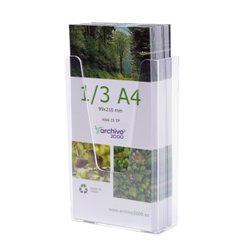 PORTAFOLLETOS MURAL PREMIUM 1/3 A4 VERTICAL 45x115x180MM ARCHIVO 2000 9006CSTP