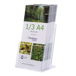 PORTAFOLLETOS SOBREMESA PREMIUM 1/3 A4 VERTICAL 85x115x145MM ARCHIVO 2000 6141CSTP