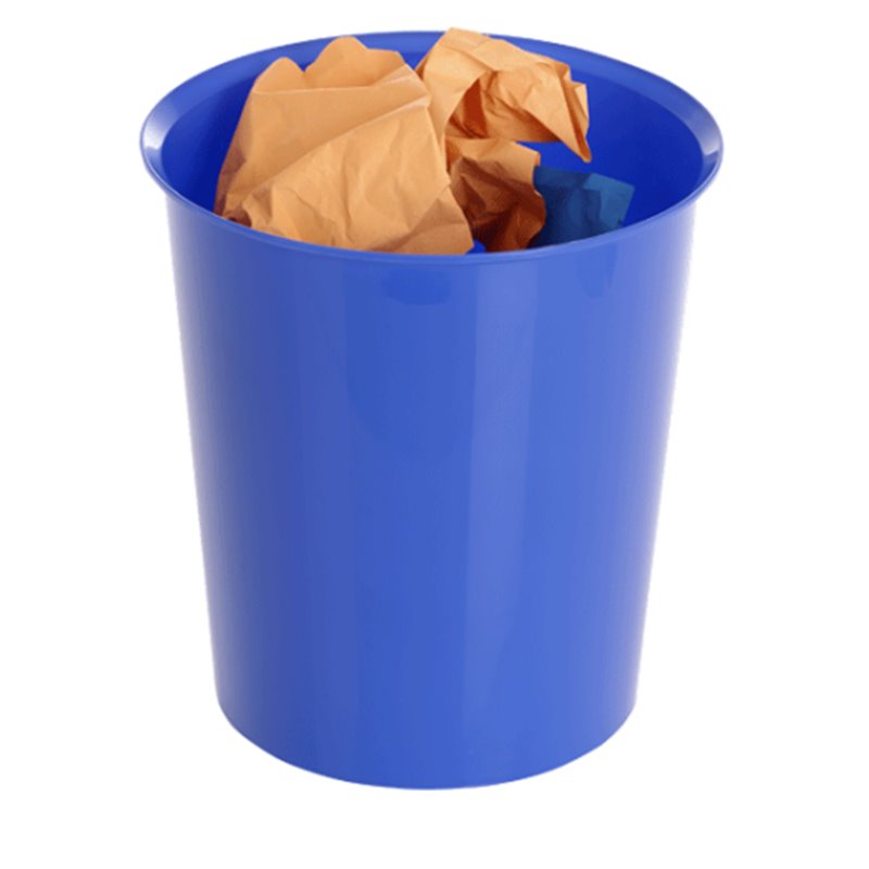 PAPELERA ECOGREEN 100% RECICLADO Y RECICLABLE AZUL 18 LITROS 290X310 MM ARCHIVO 2000 2001 AZ