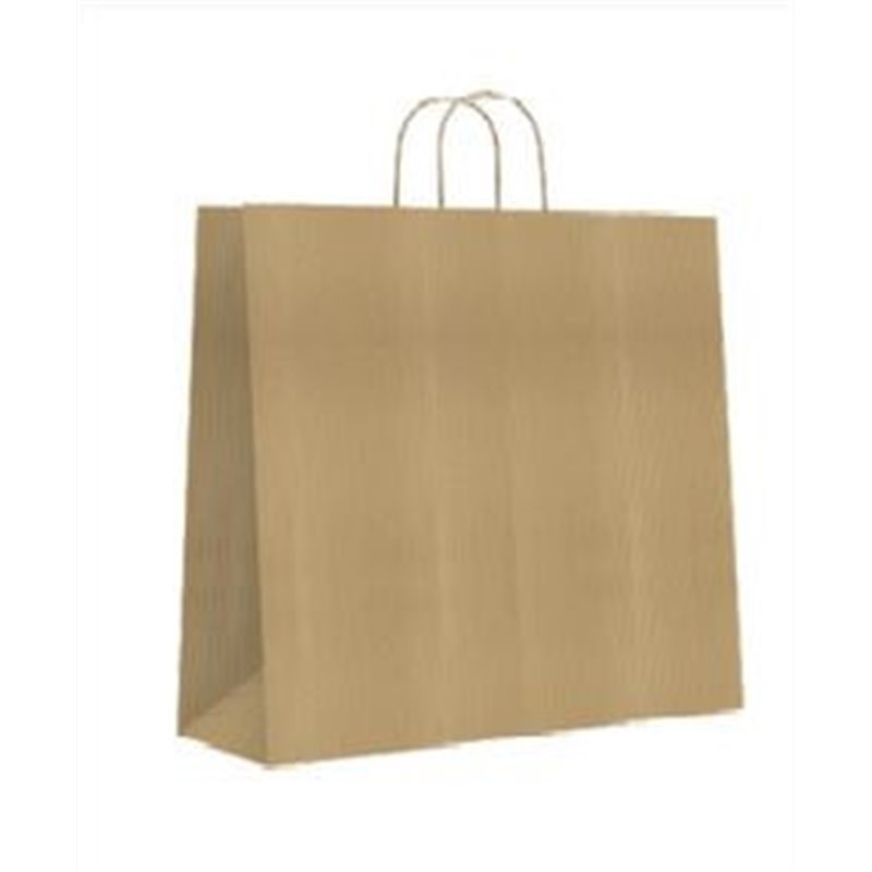 BOLSA PAPEL CON ASAS KRAFT MARRON L 32X14X40 CM BISMARK 329839
