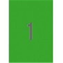 PACK 20 HOJAS (20 UDS) ETIQUETAS VERDES 210X297MM APLI 1602.