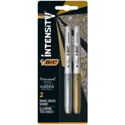 BLISTER 2 MARCARDORES PERMANENTE ORO / PLATA BIC 900340