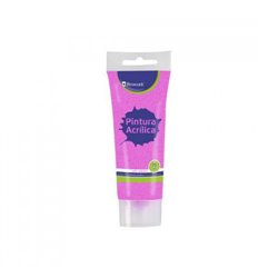 BOTE PINTURA ACRILICA 75 ML ROSA CON GLITTER BISMARK 328671
