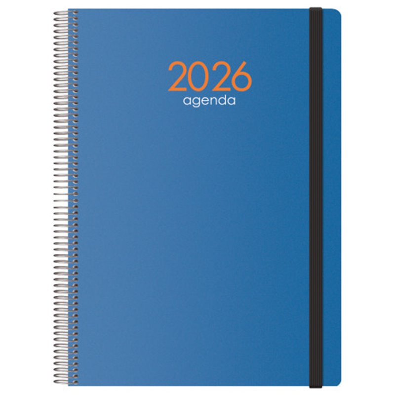 AGENDA 2026 SYNCRO ESPIRAL DÍA PÁGINA 21 X 29 CM. AZUL DOHE 11625 - 26