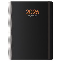 AGENDA 2026 SYNCRO ESPIRAL DÍA PÁGINA 21 X 29 CM. NEGRO DOHE 11617 - 26