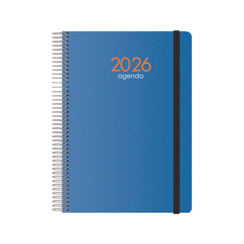 AGENDA 2026 SYNCRO ESPIRAL SEMANA VISTA 15 X 21 CM. AZUL DOHE 11630 - 26