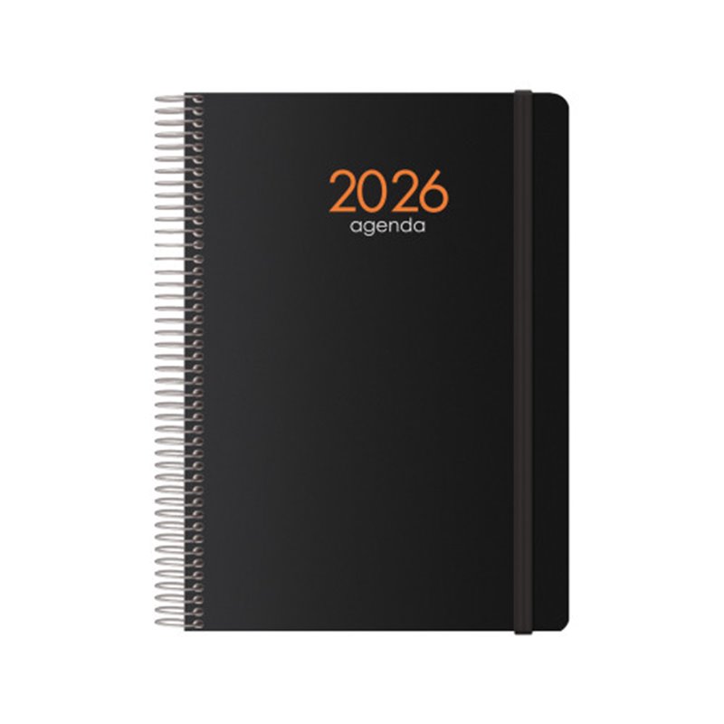 AGENDA 2025 SYNCRO SEMANA VISTA 15 X 21 CM NEGRO DOHE 11622 - 25