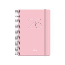 AGENDA 2026 GLOSS ESPIRAL DÍA PÁGINA 12,5 X 18 CM. ROSA DOHE 12571 - 26