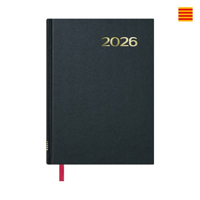 AGENDA 2026 SINTEX DÍA PÁGINA 14 X 20 CM. COLOR NEGRO CATALÁN DOHE 11408 - 26
