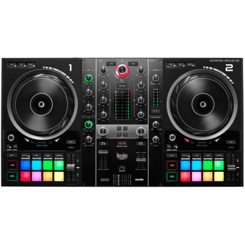 Hercules Inpulse 500 DVS (Sistema de vinilo digital) para scratch digital Negro