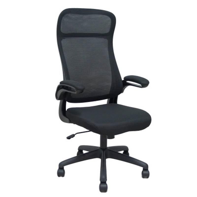 SILLA OPTI524 RESPALDO MALLA NEGRO Y ASIENTO TELA FOROL BY PIQUERAS Y CRESPO 524BM840A840RN