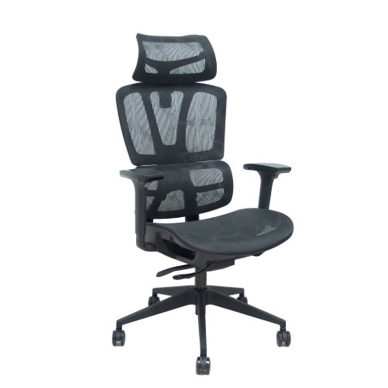 SILLA PRO537 TRASLACK MALLA NEGRA BRAZOS 3D RUEDAS NAILON 60 MM FOROL BY PIQUERAS Y CRESPO 537TKM840B3DRN60