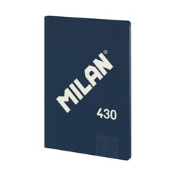 LIBRETA ENCOLADA, PAPEL CUADRICULADO, 48 HOJAS A4, SERIE 1918, AZUL MILAN 57243G48B