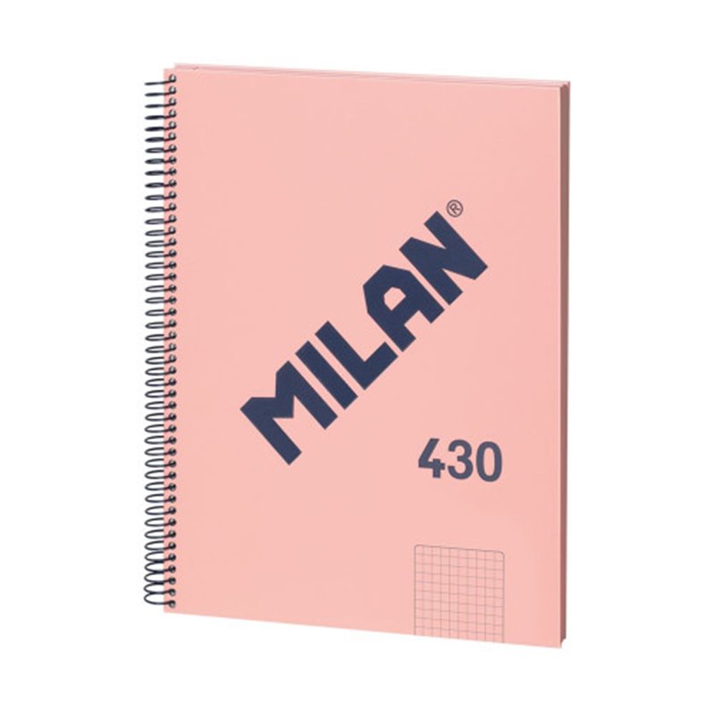 LIBRETA CON ESPIRAL, PAPEL CUADRICULADO, 80 HOJAS A4, SERIE 1918, ROSA MILAN 57143E80P