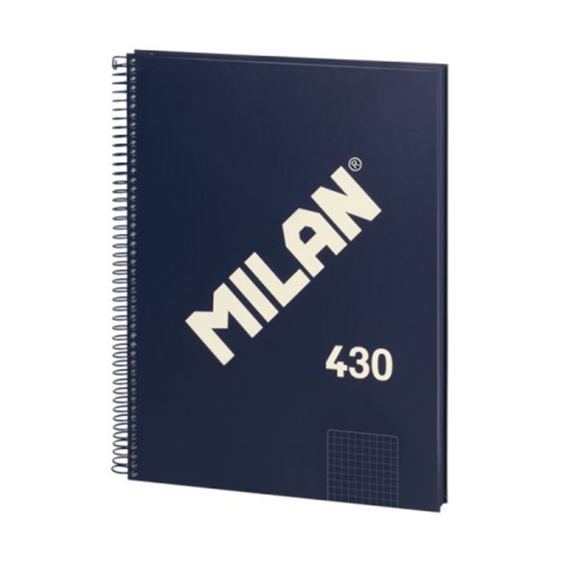 LIBRETA CON ESPIRAL, PAPEL CUADRICULADO, 80 HOJAS A4, SERIE 1918, AZUL MILAN 57143E80B
