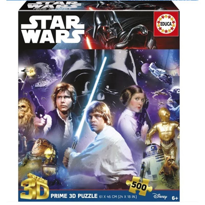 PUZZLE 3D 500 STAR WARS CLASSIC "3D LENTICULAR PUZZLE" EDUCA BORRAS 20052
