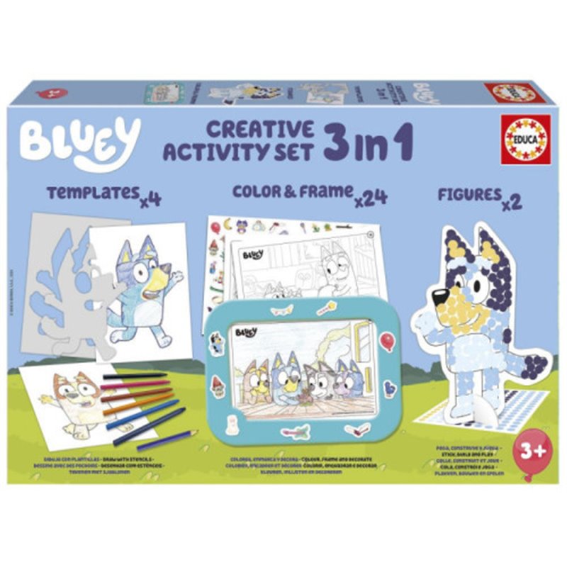 SET 3 IN 1 BLUEY "CREATIVE ACTIVITY SET" EDUCA BORRAS 19887