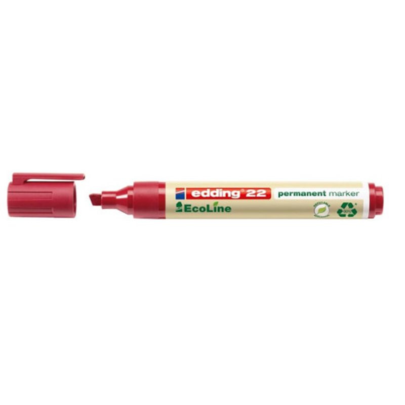 MARCADOR PERMANENTE EDDING ECOLINE 22 COLOR ROJO EDDING 22-002