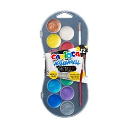 ESTUCHE ACUARELAS METALLIC 12 COLORES CARIOCA 42407