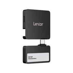 LEXAR PROFESSIONAL GO EXTERNAL PORTABLE SSD 2TB,USB3.2 GEN2 UP TO 1050MB/S READ AND 1000MB/S WRITE CON HUB 4-PUERTOS USB TYPE-C 