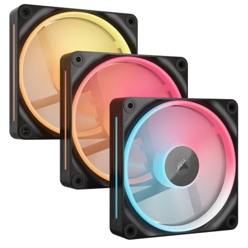 Corsair iCUE LINK LX120-R RGB Carcasa del ordenador Ventilador 12 cm Negro 3 pieza(s)