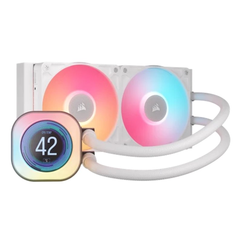 Corsair iCUE LINK TITAN 240 RX LCD Procesador Refrigerador de aire 12 cm Blanco 1 pieza(s)