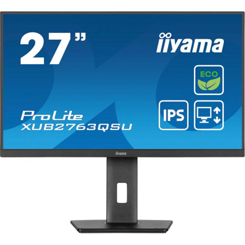 iiyama ProLite XUB2763QSU-B1 pantalla para PC 68,6 cm (27") 2560 x 1440 Pixeles Full HD LED Negro
