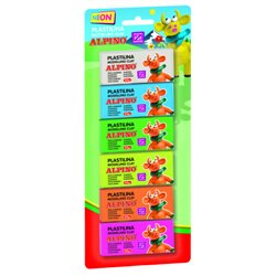 BLISTER 6 UNIDADES PLASTILINA ALPINO 30 GRS.FLUORESCENTE ALPINO DP000936