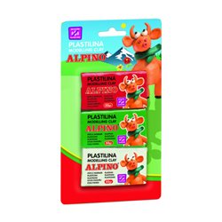 BLISTER 3 UNIDADES PLASTILINA  DE 50 GRS. ALPINO DP000116