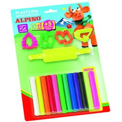 BLISTER 10+2 ROLLITOS PLASTILINA 17 GRS. ALPINO DP000052