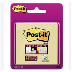 BLISTER BLOC 90 HOJAS NOTAS ADHESIVAS 76X76MM SUPER STICKY 654 CANARY YELLOW 6920SS-CY-EU POST-IT 7100172338