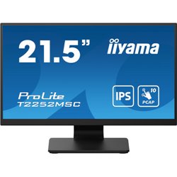 MONITOR IIYAMA 21,5" TACTIL PCAP 10P (T2252MSC-B2) IPS,1920X1080, 250CD, 1000:1, HDMI, DP, 5MS