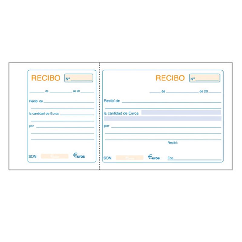 TALONARIO 100 HOJAS RECIBOS ORIGINAL+MATRIZ 1/3 APAISADO DOHE 50016