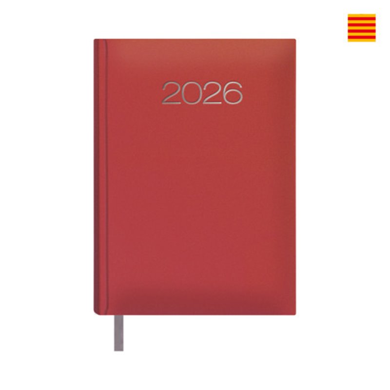 AGENDA 2026 LISBOA DÍA PÁGINA 14 X 20 CM. COLOR ROJO CATALAN DOHE 12692 - 26