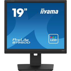MONITOR IIYAMA 19" B1980D-B5, 1280 x 1024, 60HZ, 5 MS, VGA, DVI, REG ALT, GIRO, INCL, PIVOT