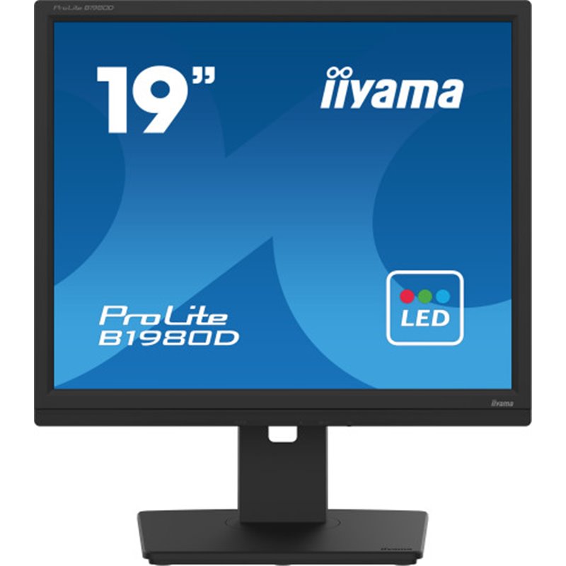 MONITOR IIYAMA 19" B1980D-B5, 1280 x 1024, 60HZ, 5 MS, VGA, DVI, REG ALT, GIRO, INCL, PIVOT
