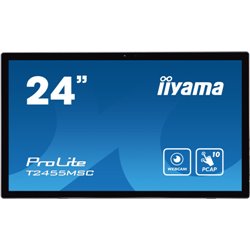 MONITOR IIYAMA 24" TACTIL T2455MSC-B1, IPS, 1920x1080, HDMI, DISPLAYPORT, 2 USB 3.0, ALTAVOCES, WEBCAM & MICROFONO