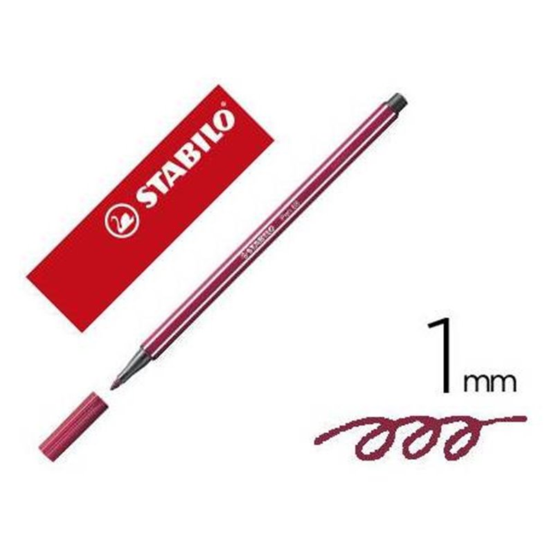 ROTULADOR PREMIUM CON PUNTA DE FIBRA BISELADA PEN 68 MAX COLOR PÚRPURA STABILO 768/19