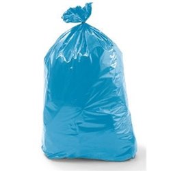 CAJA 30 ROLLOS DE 10 BOLSAS DE BASURA FUERTES 85X105 AZUL FORTPLAS BB421