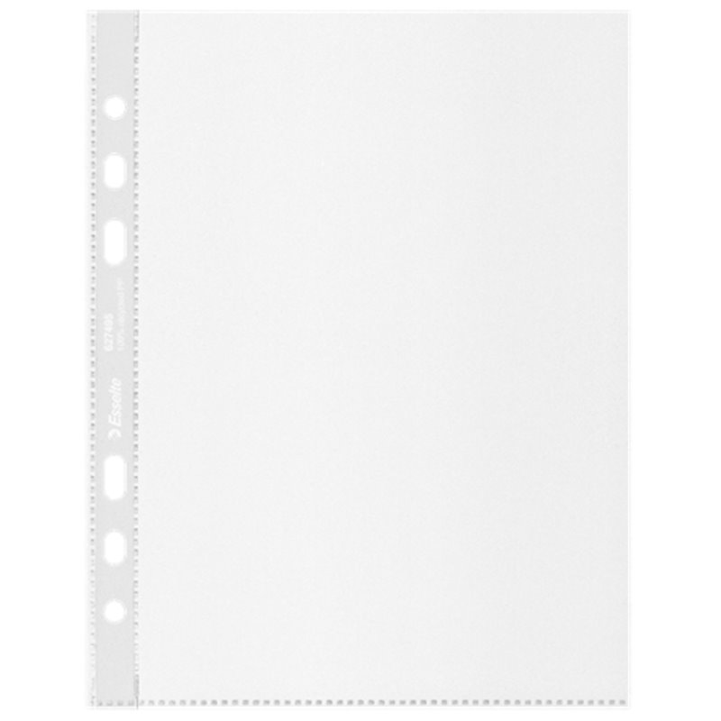 CAJA 100 FUNDAS POLIPROPILENO MULTITALADRO REFORZADA PIEL NARANJA A5 RECYCLE 70 MICRAS ESSELTE 627495