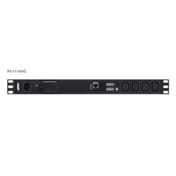 ATEN 18-OUTLET 1U PDU WITH CURRENT & VOLTAGE LCD DISPLAY, OVERCURRENT AND SURGE PROTECTION (10A) (16X C13) (PE1118SG-AT-G)