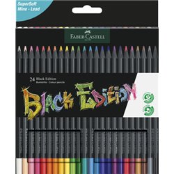ESTUCHE 24 LÁPICES DE COLORES BLACK EDITION. FABER CASTELL 116424