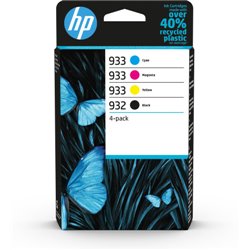 HP Paquete de 4 tintas Originales 932 negro y 933 cian/magenta/amarillo