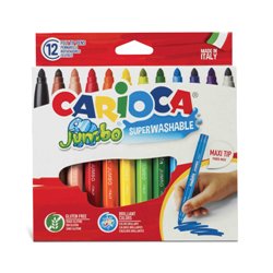 CAJA 12 ROTULADORES JUMBO COLORES SURTIDOS CARIOCA 40569