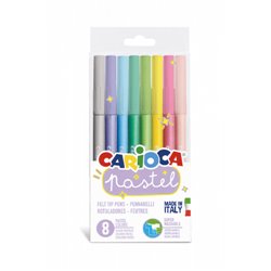 CAJA PVC 8 ROTULADORES PASTEL CARIOCA 43032