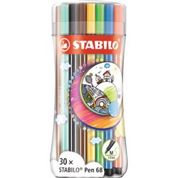 STABILO Pen 68 rotulador Medio Multicolor 30 pieza(s)
