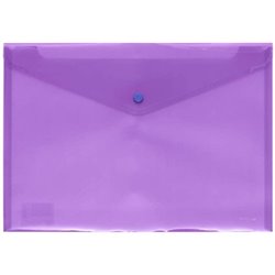 SOBRE POLIPROPILENO FOLIO SOLAPA C/BROCHE PLASTICO VIOLETA CARCHIVO 342K56