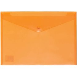 SOBRE POLIPROPILENO FOLIO SOLAPA C/BROCHE PLASTICO NARANJA CARCHIVO 342K52